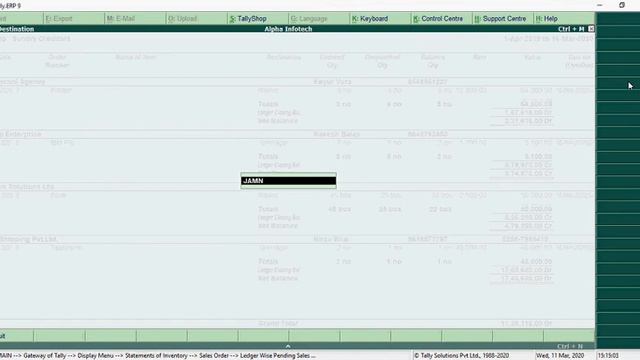 Tally Add On : Ledgerwise Pending Sales & Purchase Order List in Tally.ERP9 software. смотреть онлайн
