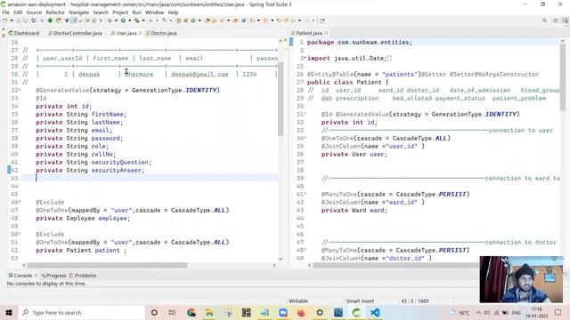 hospital management system table one to many and many to one mapping implemented in spring data jpa смотреть онлайн