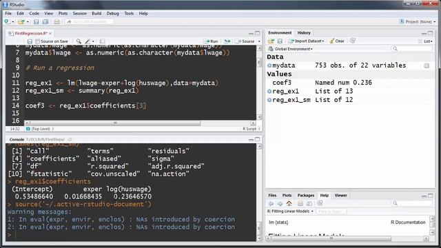 Regression in R(Studio) смотреть онлайн