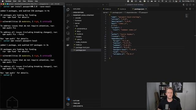 19 - Node js + Passport - Local Authentication Strategy - Installing and configuring passport смотреть онлайн