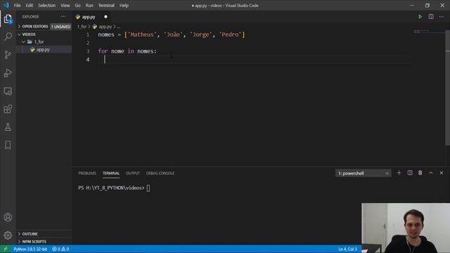 Como utilizar o for em Python 3 смотреть онлайн