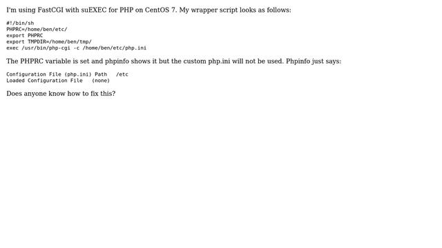 DevOps & SysAdmins: Suexec PHP does not load php.ini смотреть онлайн