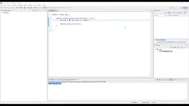 Java Tutorial 5 - Intro to Variables: Object Types смотреть онлайн