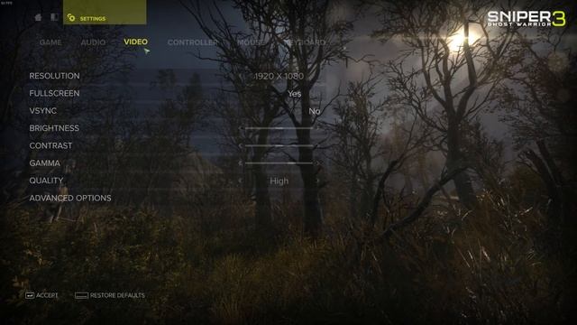 Sniper Ghost Warrior 3 - BETA - PC Settings Panel смотреть онлайн