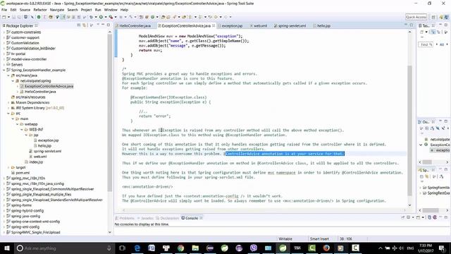 Spring Exception Example смотреть онлайн