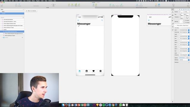 Messenger UI: iPhone X • Sketchapp Tutorial / Sketch Tutorial смотреть онлайн
