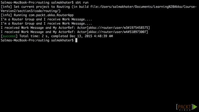 3.2 Sending Messages via Router Learning Akka смотреть онлайн