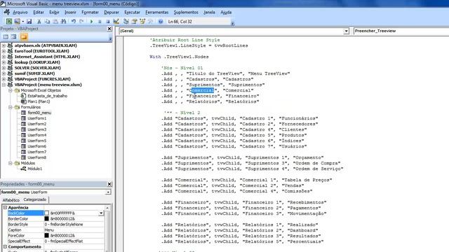 Vídeo Aula 39 - Parte 01 - Menu TreeView - Utilizando o objeto treeview para montar um menu смотреть онлайн