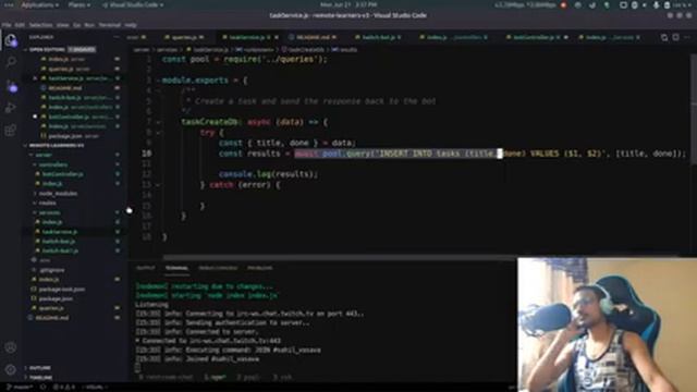 Twitch bot Remote Learners web app | Node.js, Express and maybe PostgreSQL, React смотреть онлайн