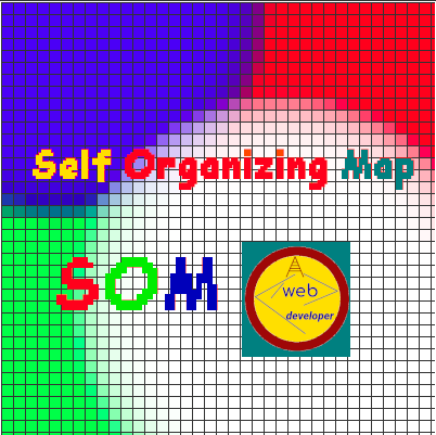 Нейронная сеть. Machine learning. SOM. Самоорганизующаяся карта Кохонена. Обучение без учителя JS. смотреть онлайн