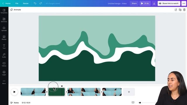 How to make irresistible LIQUID video TRANSITIONS & ANIMATED TITLES | Canva PRO Tutorial смотреть онлайн
