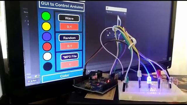 Python PyQt5 Arduino GUI - Controling LED color On/Off by a Mp3 file смотреть онлайн