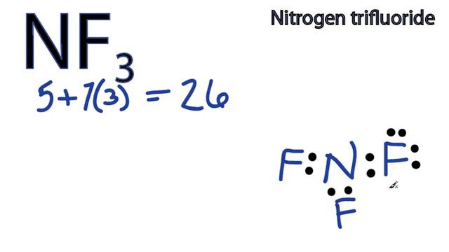 NF3 Lewis Structure - How to Draw the Dot Structure for NF3 (Nitrogen trifluoride) смотреть онлайн
