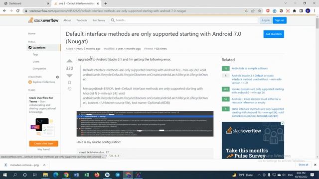 Default interface methods only supported starting with android N Android studio problems solved смотреть онлайн