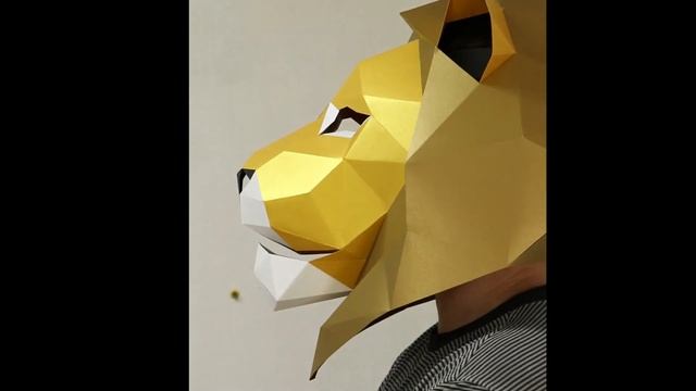 Popular Lion Mask Low Poly Paper Craft PDF Template, DIY for You смотреть онлайн
