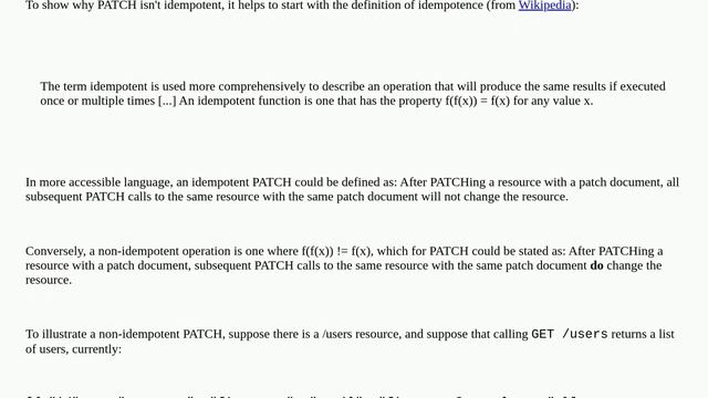 Use of PUT vs PATCH methods in REST API real life scenarios смотреть онлайн