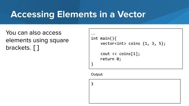 Creating and Accessing Vectors смотреть онлайн