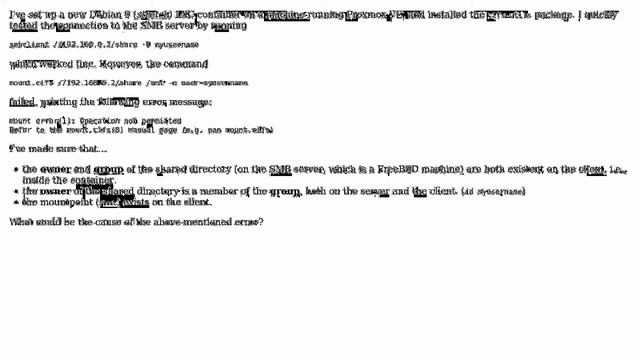 Why do I get "mount error(1): Operation not permitted" on "mount.cifs" in a LXC container on a... смотреть онлайн