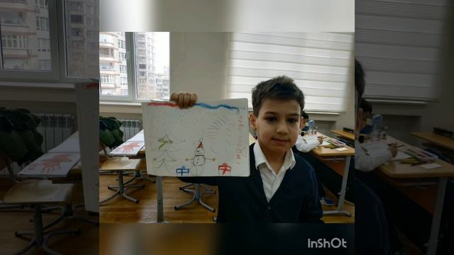 Урок рисования 3 ч класс. Тема " Зимний пейзаж". смотреть онлайн