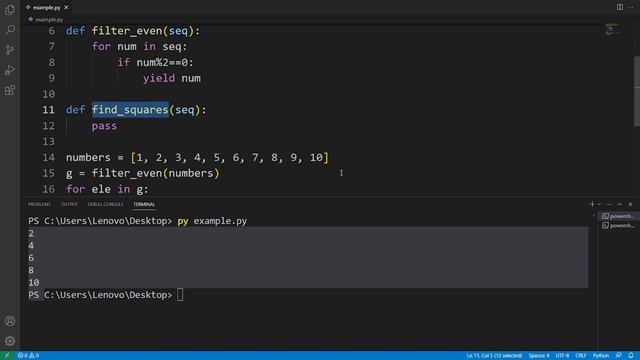 Generators in Python - 03 | Advanced Python Tutorial in Hindi | Chaining Generators in Python смотреть онлайн