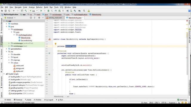 How To Use Toggle Button In Android In Tamil (Android Course In Tamil) [Class - 14] смотреть онлайн