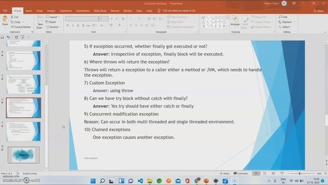 Exception Handling realtime interview questions|Concurrent Modification Exception смотреть онлайн