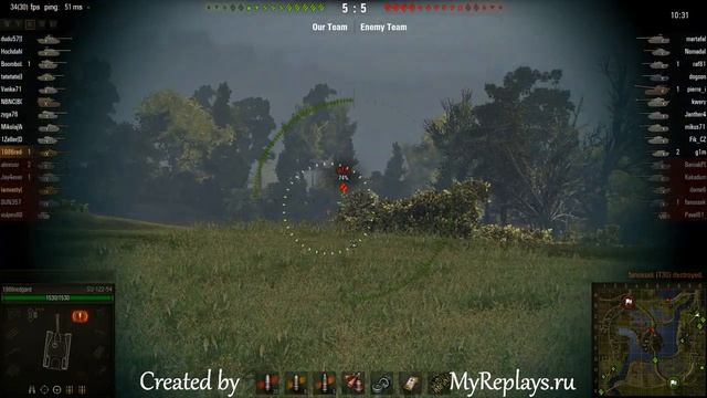 WOT: Komarin - SU 122-54 - 4 frags смотреть онлайн