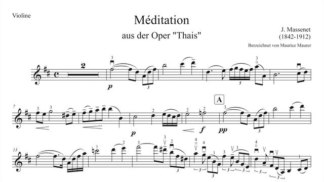 Thais Meditation | J. Massenet | Violin Sheet Music | Piano Accompaniment смотреть онлайн