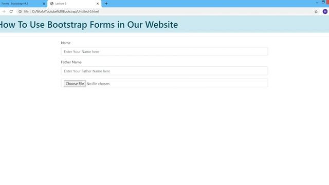 Lecture-5 Learn How To Create Bootstrap Form | How to Make a Responsive Form Using Bootstrap Hindi смотреть онлайн