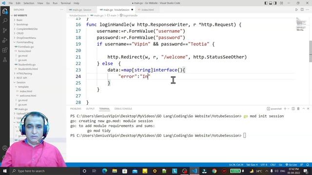 Session Management Without Gorilla in Golang | using ICZA Session Library | Dr Vipin Classes смотреть онлайн