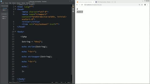 30. Dynamické webové stránky pomocí PHP - String a vestavěné funkce смотреть онлайн