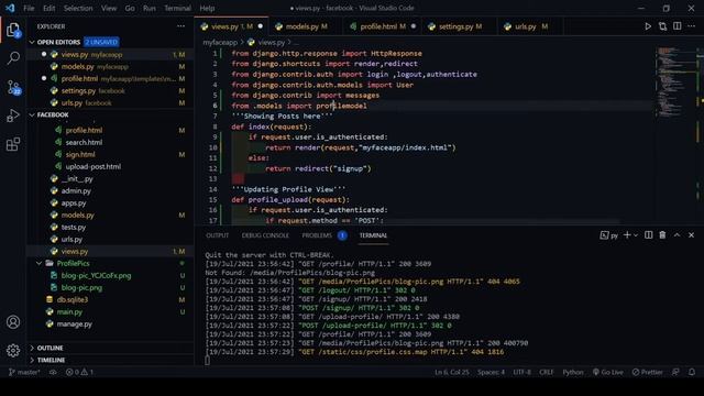 Django Facebook Clone In Hindi Part-6 | Display User Profile,Followers,Followings and Posts смотреть онлайн