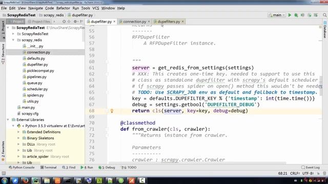 9 6 scrapy redis源码剖析 dupefilter py 0529 смотреть онлайн