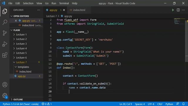 07 - Flask WTForms (Part 1) in Telugu || Flask Tutorials in Telugu || Python Web Development смотреть онлайн