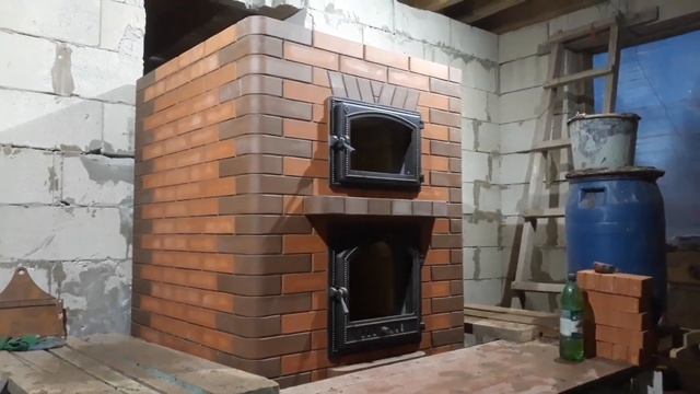 Каминопечь с хлебной камерой и конвекцией теплого воздуха на второй этаж смотреть онлайн