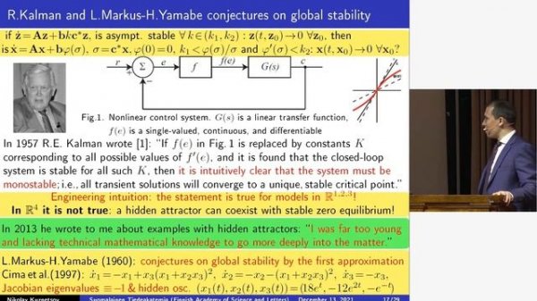 N. Kuznetsov, Invited lecture "Hidden attractors in science and technologies", Academy of Finland