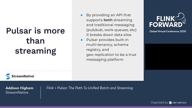 Flink + Pulsar: The Path To Unified Batch and Streaming смотреть онлайн