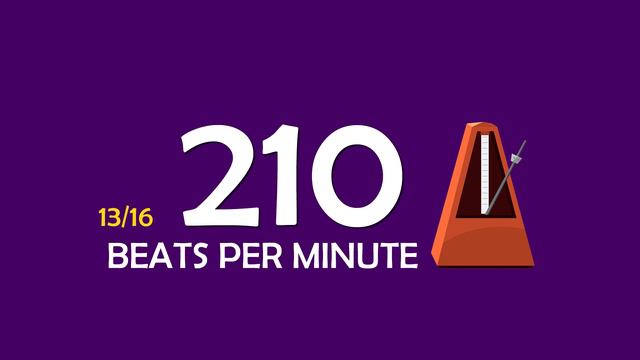 210 BPM 13/16 Metronome смотреть онлайн