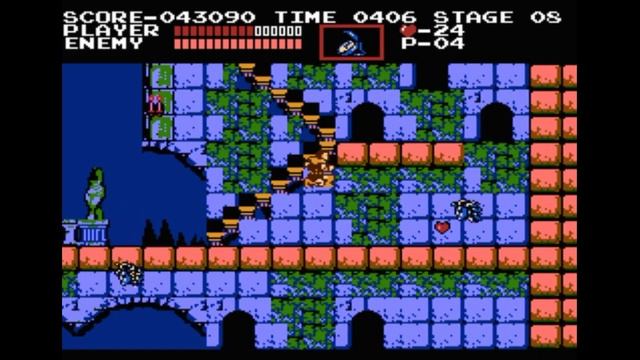 Dendy (Famicom,Nintendo,Nes) 8-bit Castlevania 1часть Stage 3