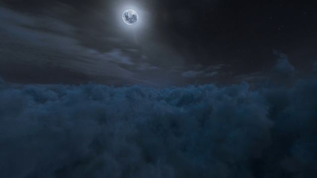 Бесплатный Видео Футаж Облака Ночью - Полёт в облаках. Бесконечный Бесшовный цикл версия 01 смотреть онлайн