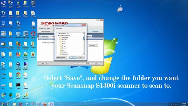 Scansnap S1300i How to Change Scan Folder смотреть онлайн