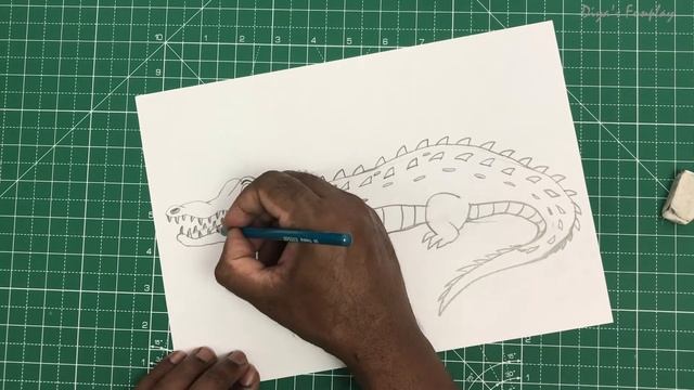 How to draw a crocodile | Easy drawing #2 | Crocodile drawing for beginners |Crocodile pencil sketc смотреть онлайн