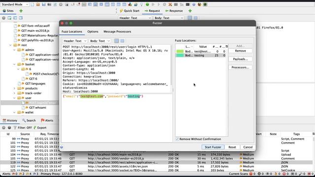 Fuzzing The OWASP JuiceShop API With OWASP ZAP