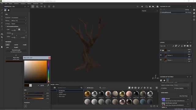 How to create a Stylized Fantasy Tree in Blender and Substance Painter смотреть онлайн