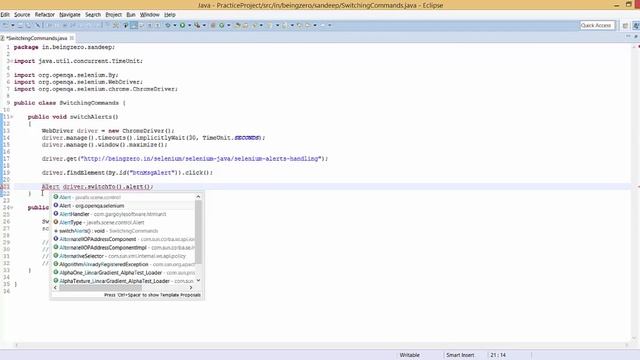 8 - 2 - Switching to Alerts [Selenium-Java-Basic-To-Expert] смотреть онлайн