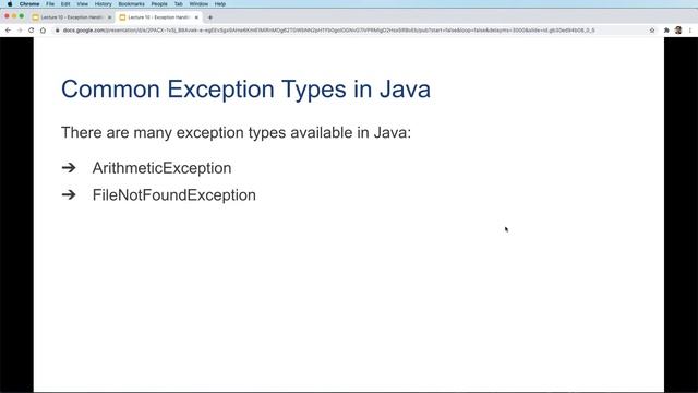 Java Exceptions 5: Common Exception Types смотреть онлайн