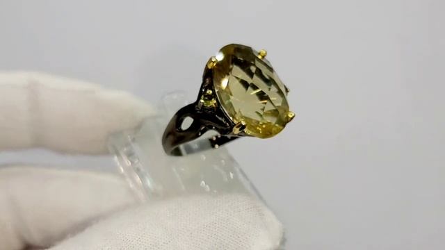 Кольцо с лимонным кварцем "Игристое" смотреть онлайн
