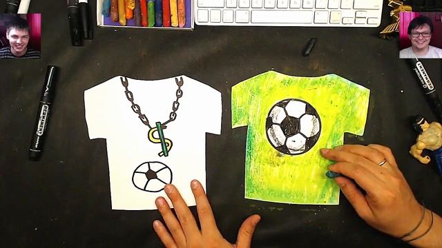 Как нарисовать ФУТБОЛЬНЫЙ МЯЧ / спортивная футболка смотреть онлайн