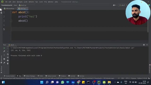 Part 39 | Python Function Recursion | Python Malayalam Tutorial Series смотреть онлайн