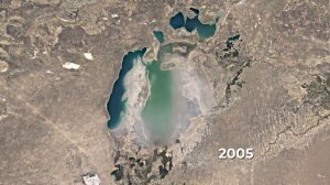 АРАЛЬСКОЕ МОРЕ в 4K UHD - 1984-2021. ARAL SEA 38 лет за 1 минуту динамика обмеления
